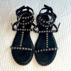 Women’s Black Studded Sandals